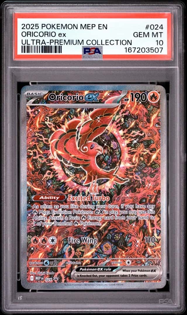 2025 POKEMON MEP EN-ME ULTRA-PREMIUM COLLECTION #024 ORICORIO EX PSA 10