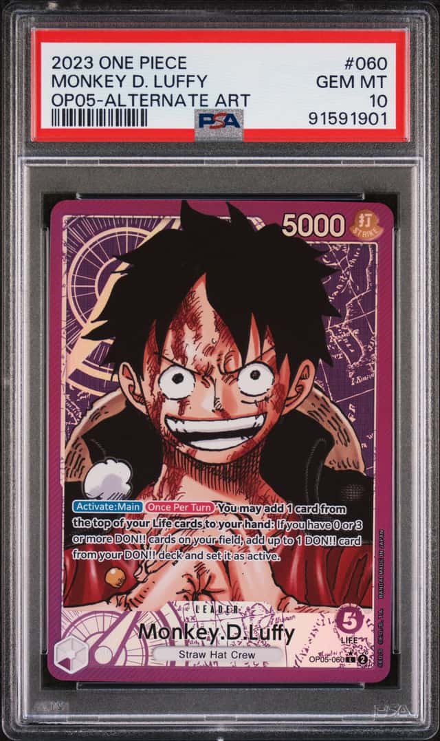 ONE PIECE MONKEY D. LUFFY 2023 AWAKENING OF THE NEW ERA #060 ALT ART PSA 10