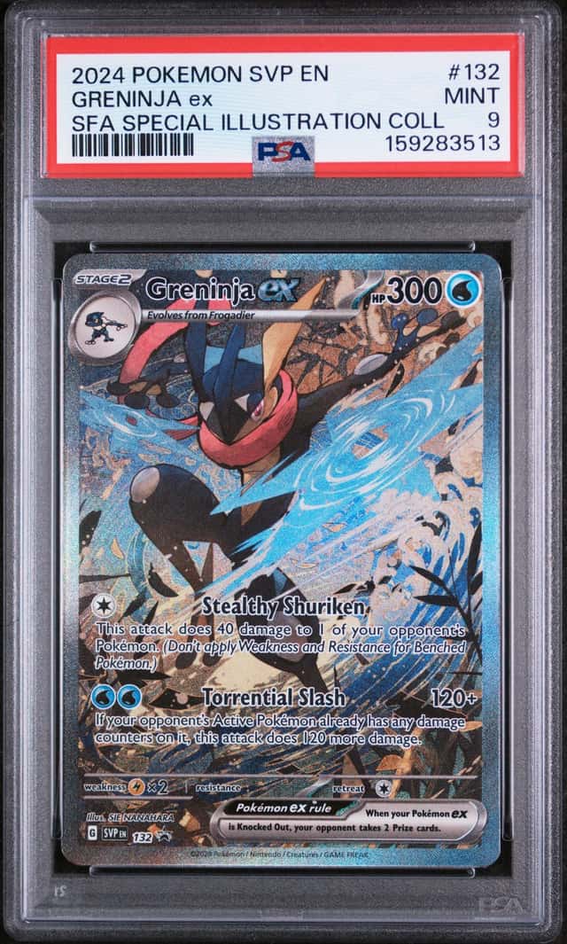 2024 Pokemon SV Black Star Promos Greninja ex #132 PSA 9