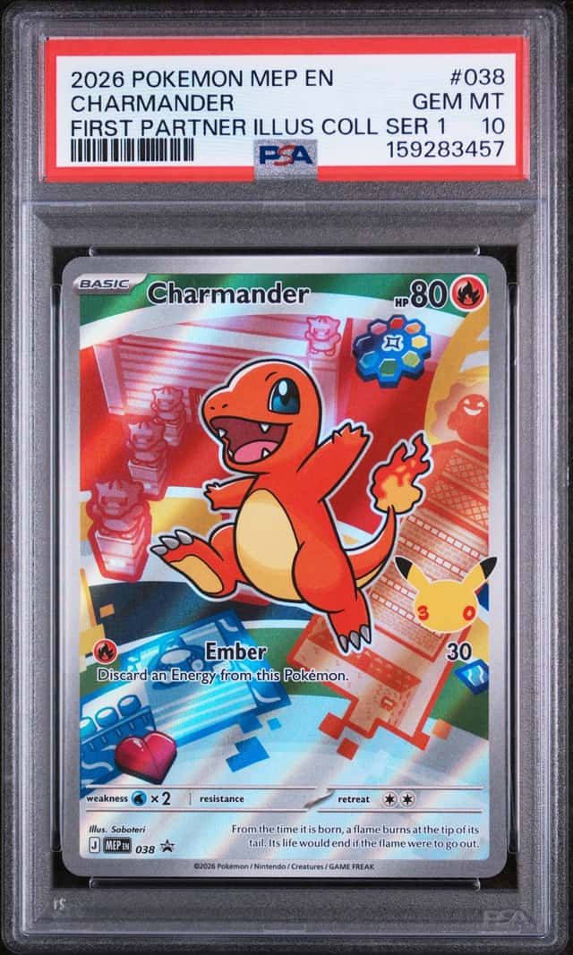2026 Pokemon MEP Promo Charmander First Partner Illustration #038 PSA 10