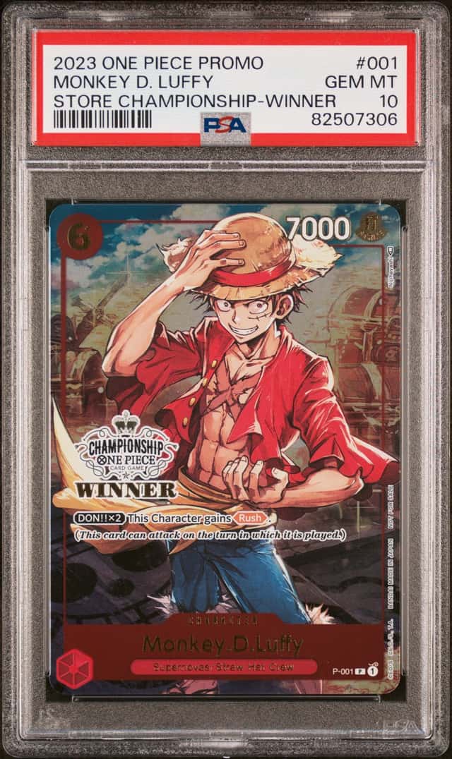 2023 One Piece Promo Store Championship Winner Monkey D. Luffy #P-001 PSA 10 GEM MINT