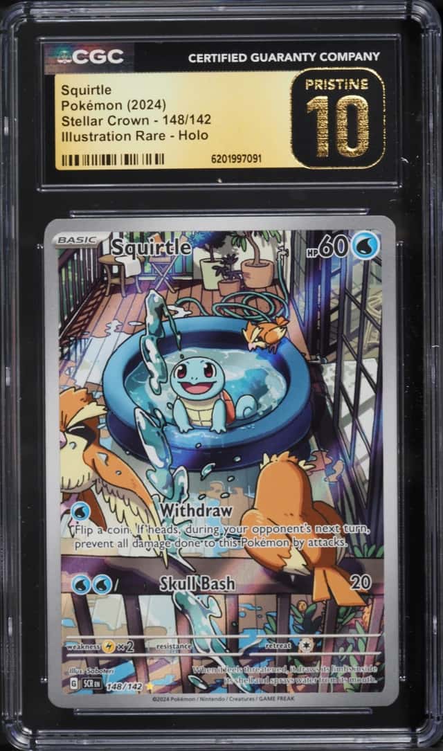 2024 Pokemon Scarlet & Violet Stellar Crown IR Squirtle #148 CGC 10 PRISTINE