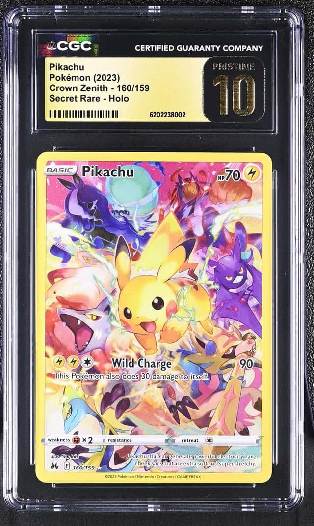 2023 Pokemon Sword & Shield Crown Zenith SEC Pikachu #160 CGC 10 PRISTINE