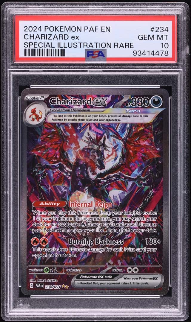 2024 Pokemon Scarlet & Violet Paldean Fates SIR Charizard ex #234 PSA 10 GEM MINT