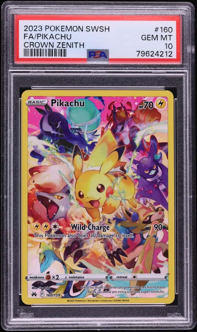 2023 Pokemon Sword & Shield Crown Zenith SEC Pikachu #160 PSA 10 GEM MINT