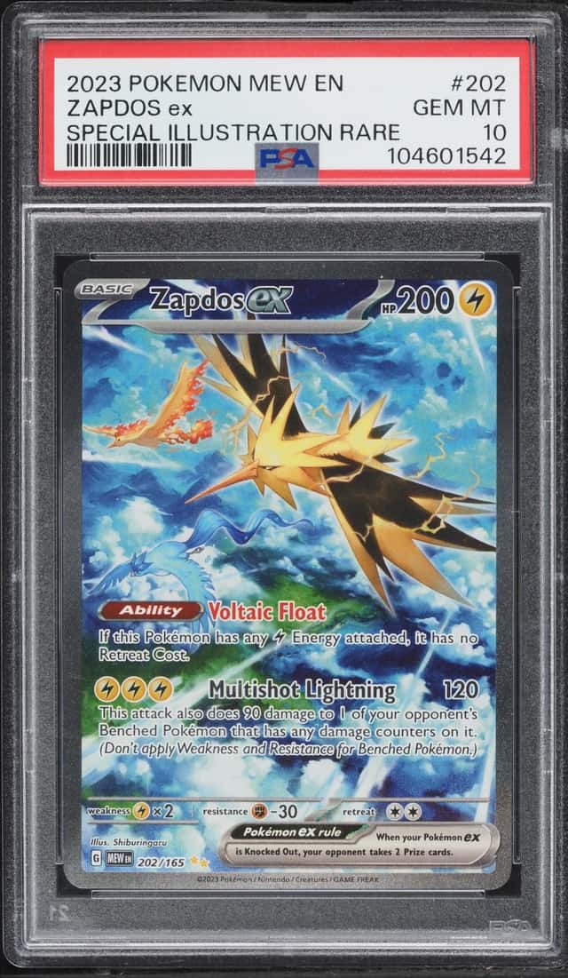 2023 Pokemon Scarlet & Violet 151 SIR Zapdos Ex #202 PSA 10 GEM MINT