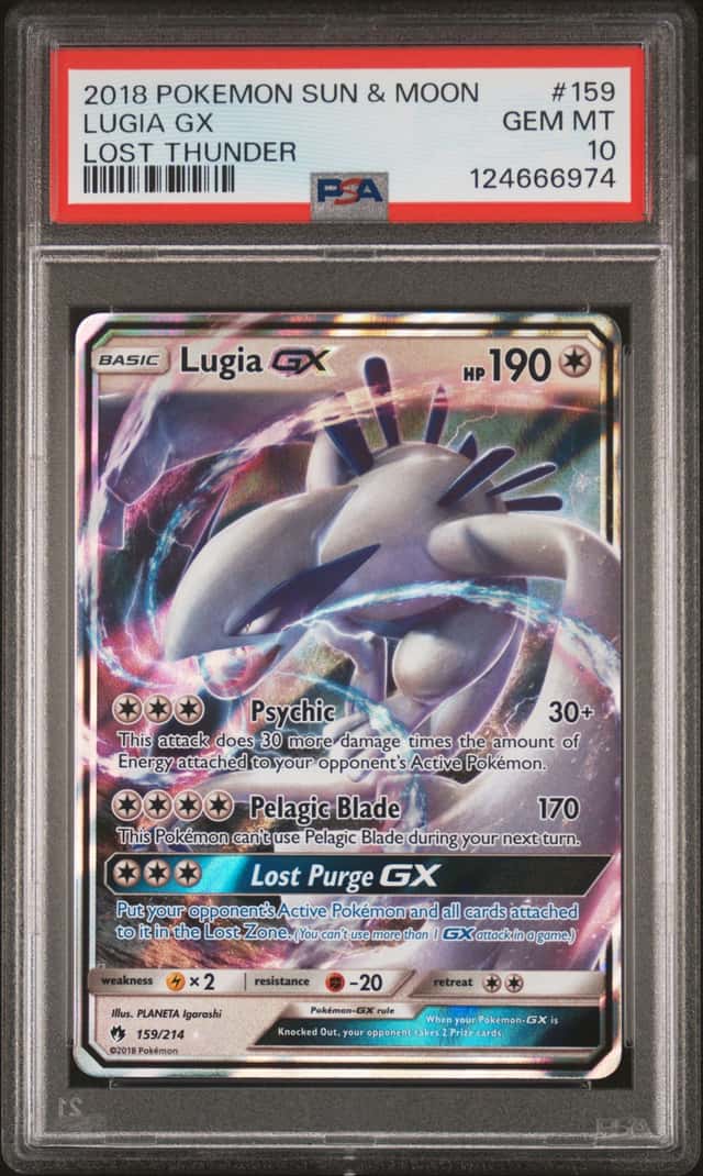 2018 Pokemon Sun & Moon Lost Thunder #159 Lugia GX PSA 10 GEM MINT