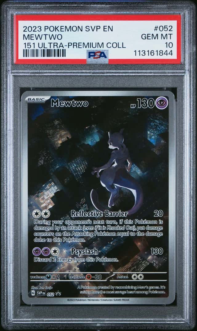 Pokemon 2023 SVP EN-SV Black Star Promo 151 UPC Mewtwo #052 PSA 10