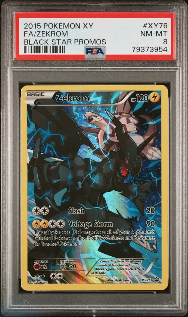 PSA 8 - 2015 ZEKROM XY76 FULL ART HOLO BLACK STAR PROMO POKEMON NM-MT