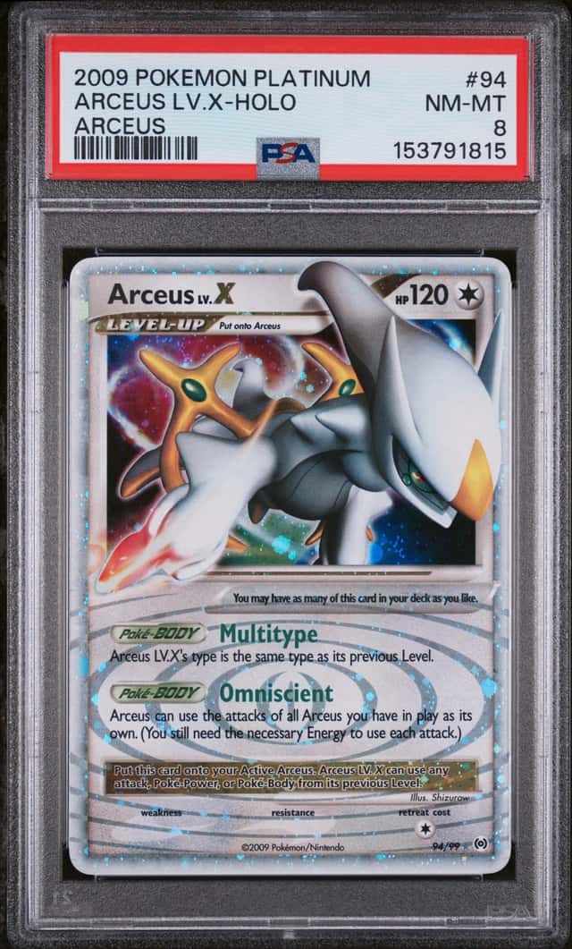 PSA 8 - 2009 ARCEUS LV.X #94/99 HOLO PLATINUM ARCEUS POKEMON NM-MT