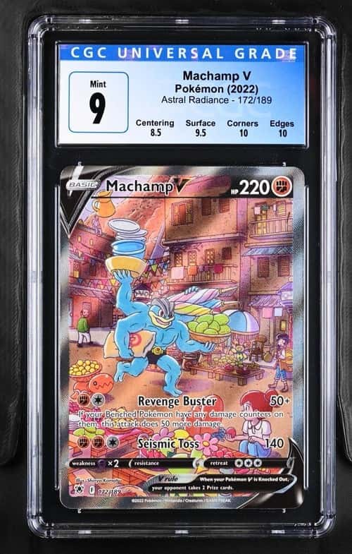 2022 Pokemon SWSH Astral Radiance Machamp V Ultra Rare #172/189 CGC 9 MINT