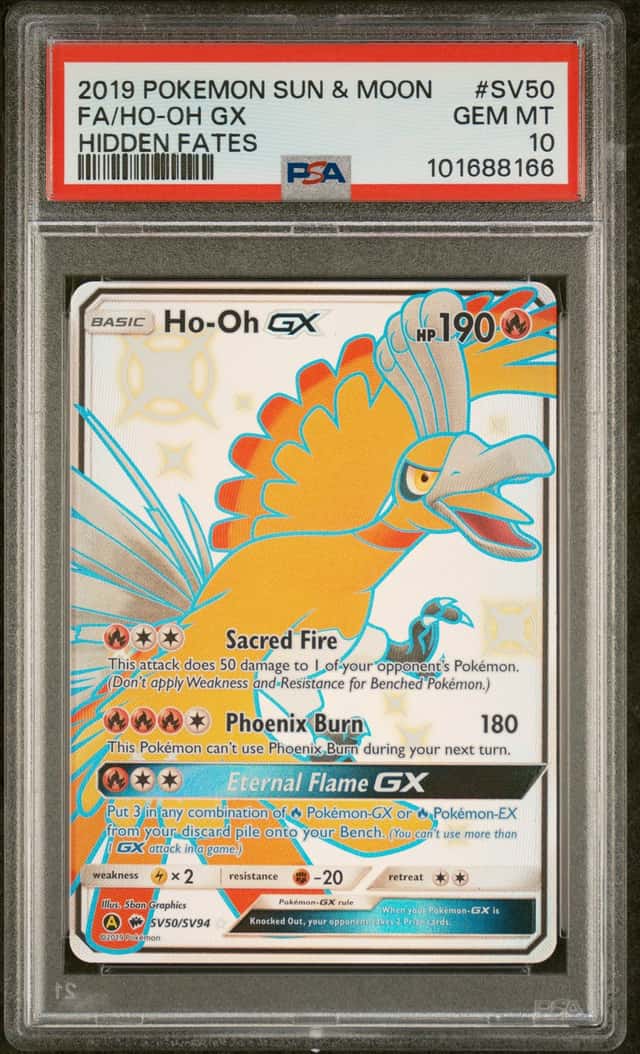2019 Pokemon Sun&Moon Ho-oh GX #SV50 Hidden Fates PSA 10