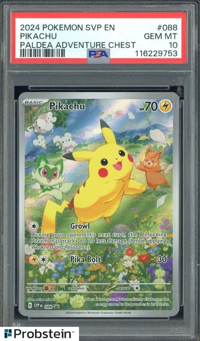 2024 Pokemon SVP En Paldea Adventure Chest #088 Pikachu PSA 10 GEM MINT