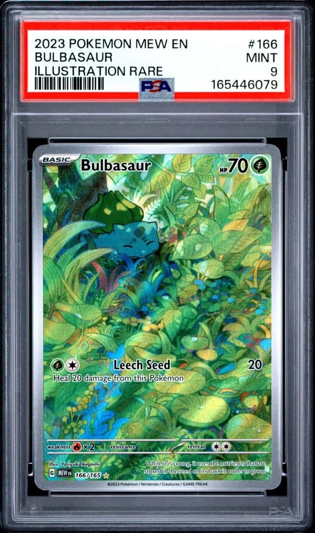 6079 Bulbasaur 2023 Pokemon Scarlet Violet 151 MEW EN 166 Illustration PSA 9