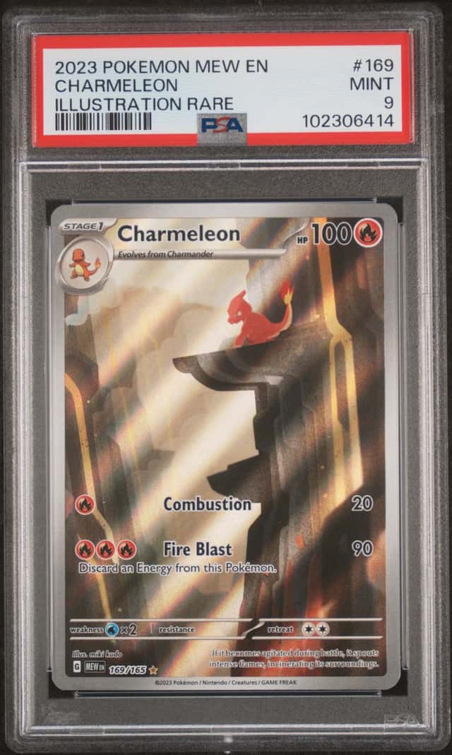 2023 POKEMON MEW EN-151 ILLUSTRATION RARE #169 CHARMELEON PSA 9