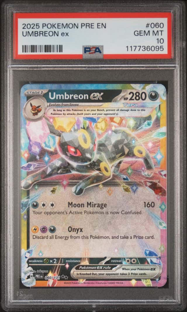 2025 Pokemon PRE EN Double Rare #060 Umbreon ex PSA 10 GEM MINT