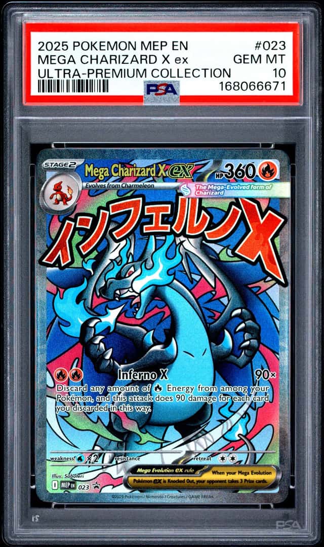 2025 POKEMON MEP EN-ME ULTRA-PREMIUM COLLECTION #023 MEGA CHARIZARD X EX PSA 10