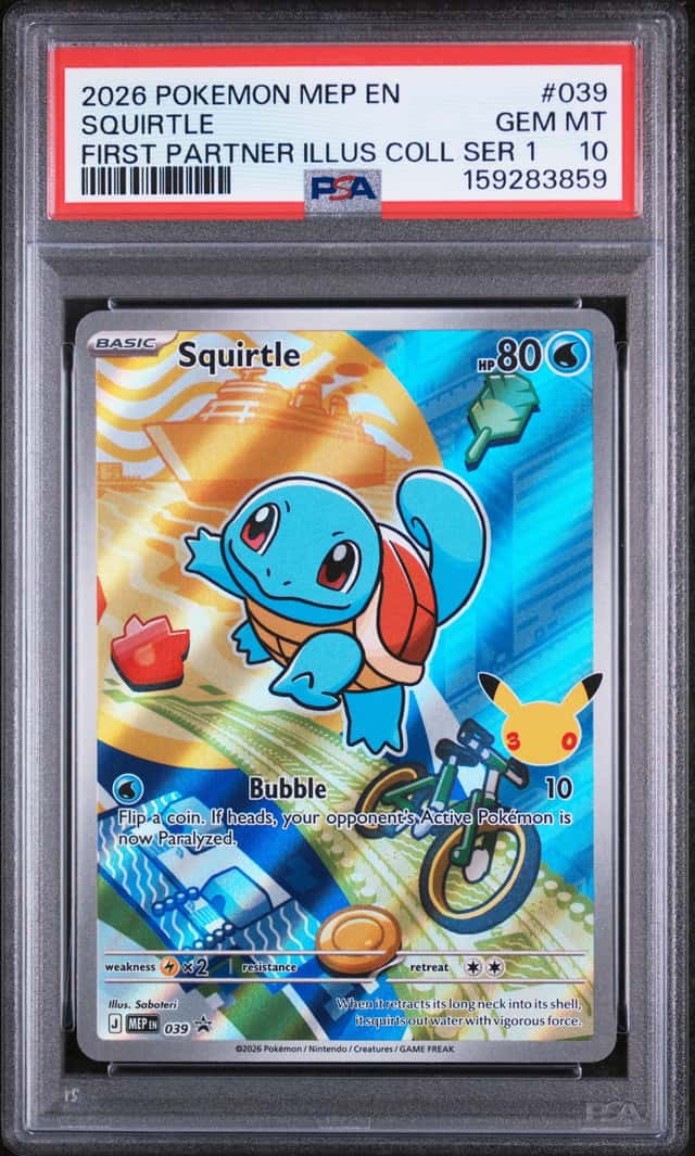 2026 Pokemon MEP Promo Squirtle First Partner Illustration #039 PSA 10 (59)
