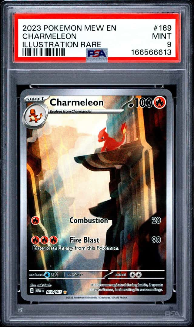 Pokemon Charmeleon Mew 151 Illustration Rare #169 PSA 9 Mint
