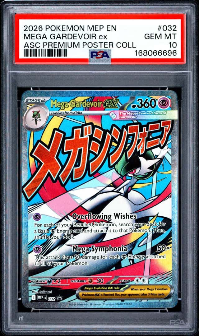 2026 POKEMON ASCENDED HEROES PREMIUM POSTER COLLECTION MEGA GARDEVOIR EX PSA 10