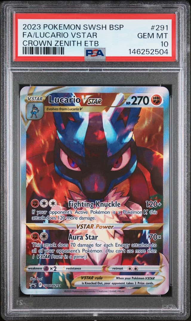 2023 Pokemon SWSH Black Star Promos Lucario VST #SWSH291 PSA 10 GEM MINT