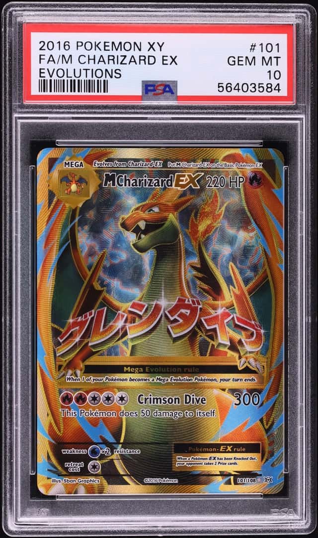 2016 Pokemon XY Evolutions Full Art M Charizard EX #101 PSA 10 GEM MINT