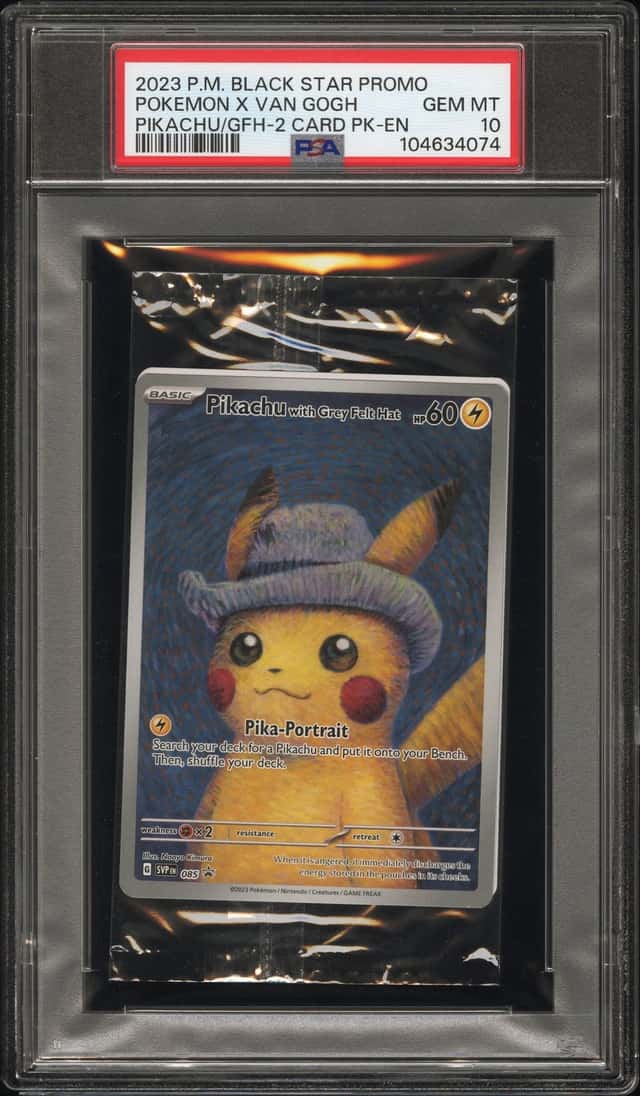 2023 Pokemon SV Black Star Promo Sealed Van Gogh Pikachu With Grey Felt Hat #85 PSA 10 GEM MINT