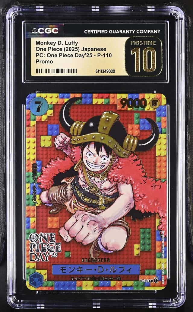 2025 One Piece Monkey D. Luffy #P-110 One Piece Day Promo CGC 10 Pristine