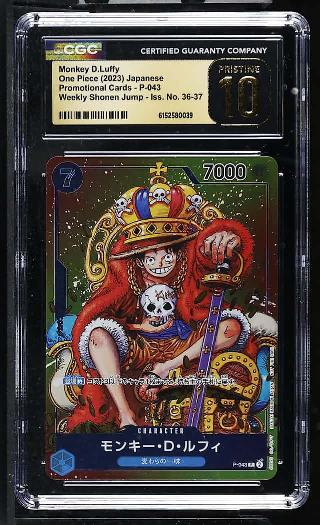 CGC PRISTINE 10 Monkey D Luffy P-043 P ONE PIECE Card Game Japanese PROMO 2023 2