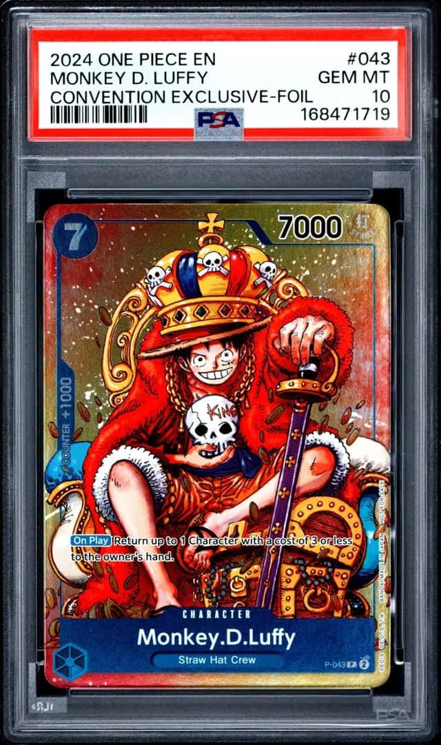 2024 ONE PIECE PROMOS CONVENTION EXCLUSIVE-FOIL #043 MONKEY D. LUFFY PSA 10