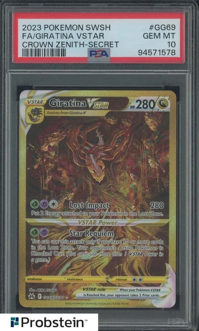 2023 Pokemon SWSH Crown Zenith Secret #GG69 FA Giratina VSTAR PSA 10