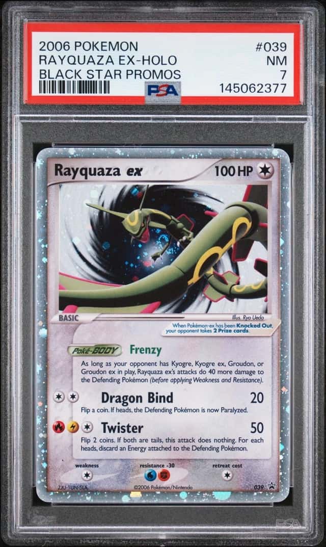 2006 POKEMON BLACK STAR PROMOS #039 RAYQUAZA EX-HOLO PSA 7