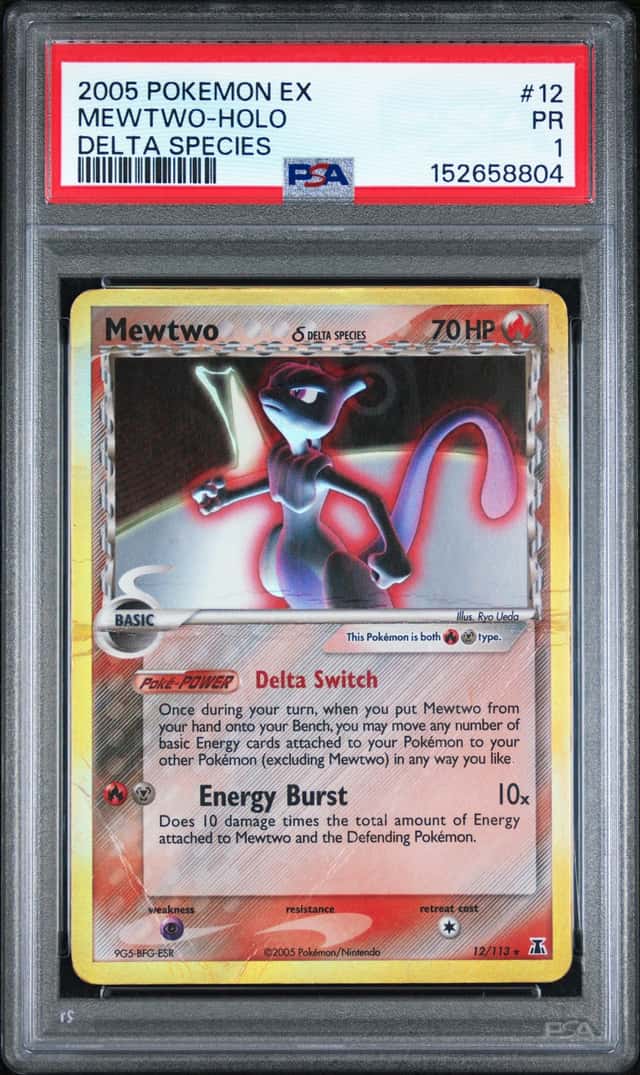 Mewtwo PSA 1 2005 Pokemon EX Delta Species #12/113 Holo 8804