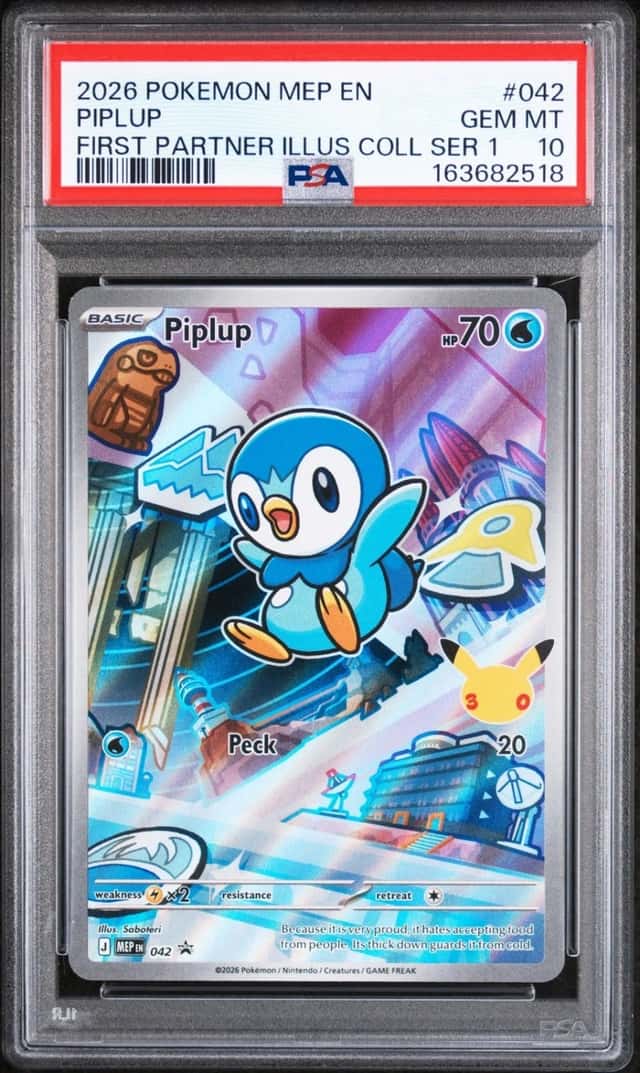 Pokemon Piplup Promo 042 First Partner Illustration Coll. Series 1 PSA 10