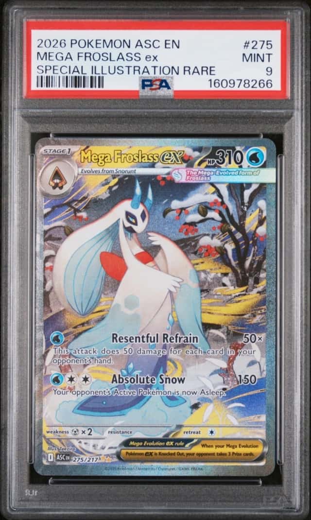 2026 POKEMON ASC EN-SPECIAL ILLUSTRATION RARE #275 MEGA FROSLASS EX PSA 9
