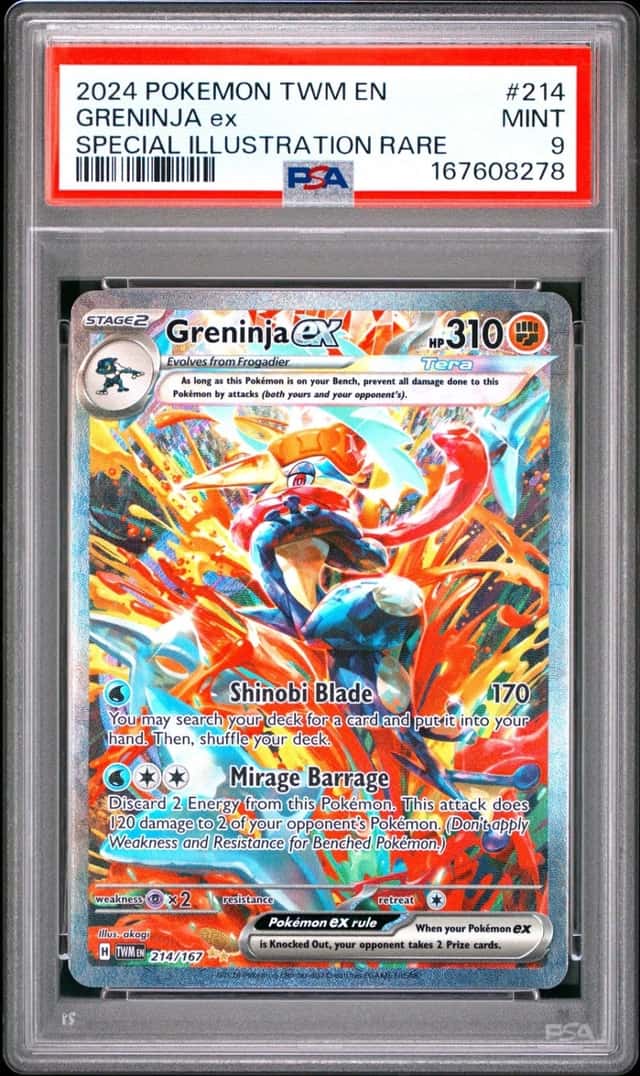 2024 POKEMON TWILIGHT MASQUERADE SPECIAL ILLUSTRATION RARE GRENINJA EX PSA 9