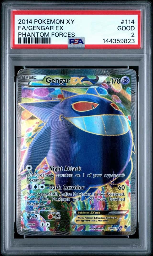 2014 Pokemon XY Phantom Forces 114 Gengar EX PSA 2 144359823
