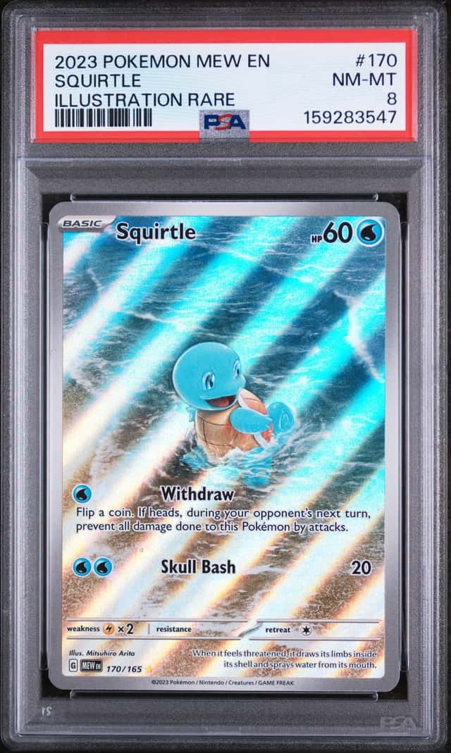 2023 Pokemon SV 151 Squirtle Illustration Rare #170/165 PSA 8