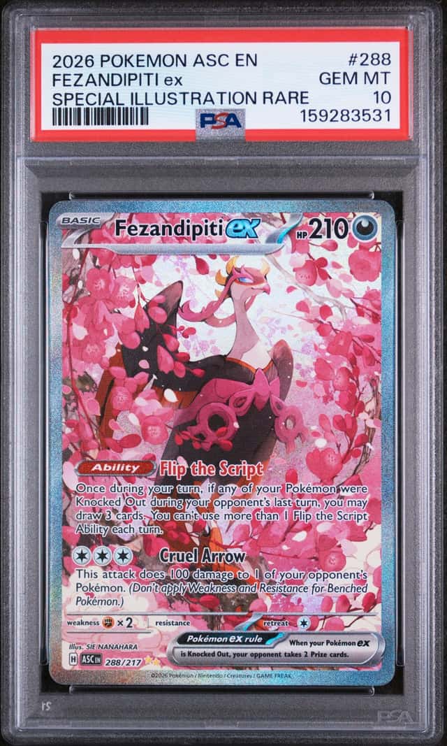 2026 Pokemon Fezandipiti ex Special Illustration Rare #288/217 PSA 10 GEM MINT