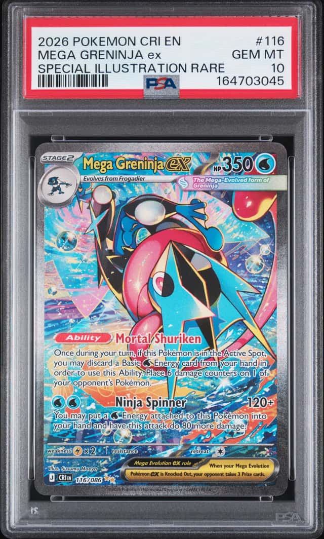 2026 Pokemon Chaos Rising Greninja ex Special Illus Rare #116/086 PSA 10 (45)