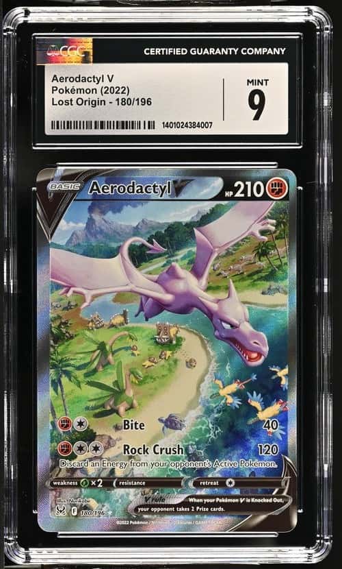Pokémon Aerodactyl V 2022 Lost Origin 180/196 Ultra Rare Holo CGC 9