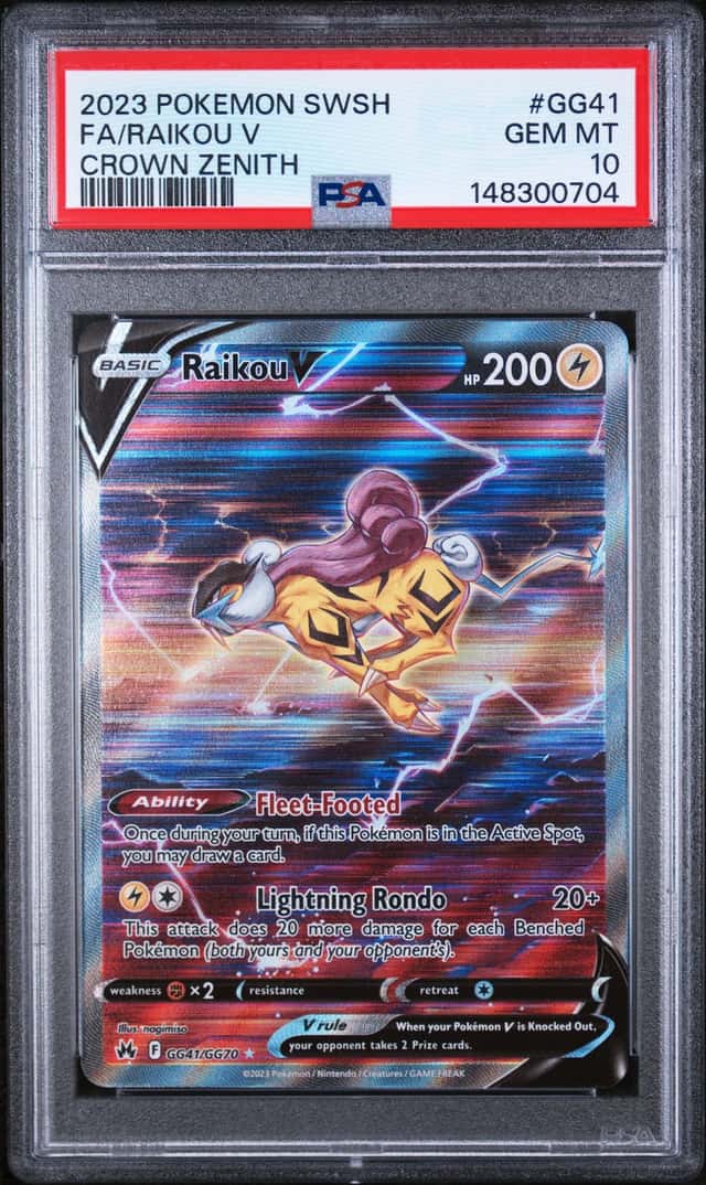 2023 Pokemon Sword and Shield Crown Zenith Galarian Gallery Raikou V #GG41