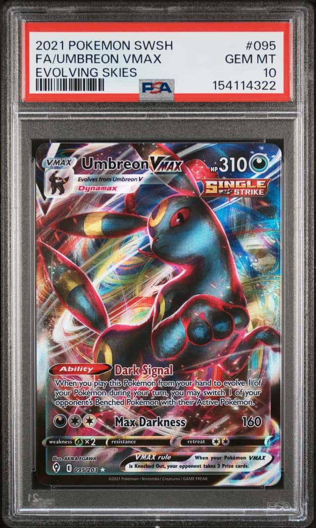 2021 Pokemon Sword and Shield Evolving Skies Umbreon Vmax #095