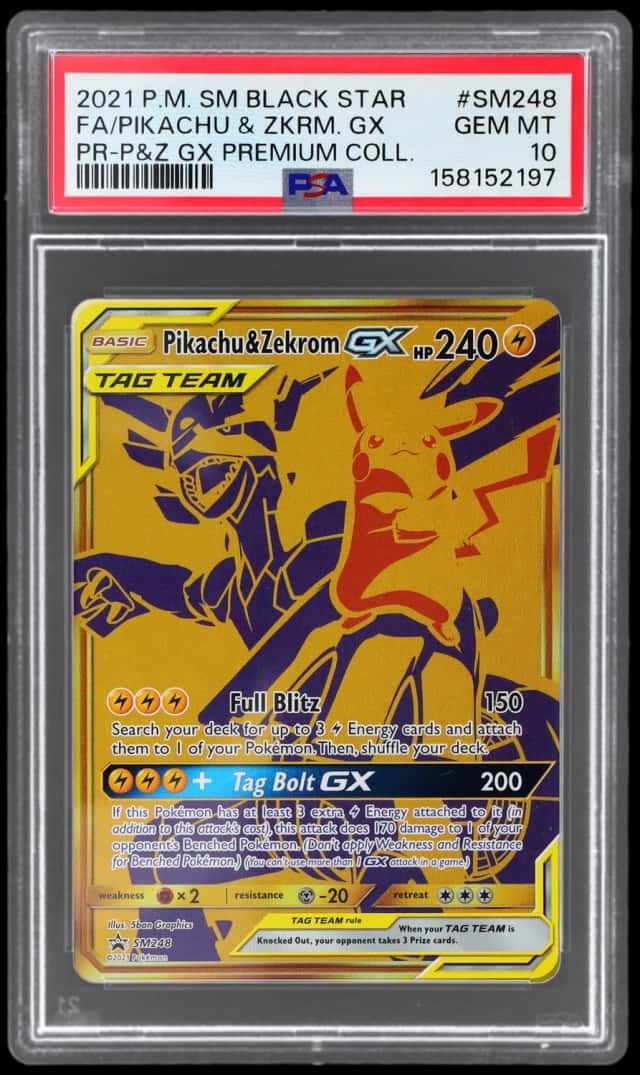 2021 Pokemon Sun and Moon Black Star Promo Premium Collection Pikachu/Zekrom Gx #SM248