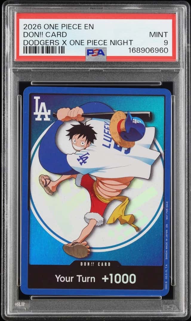 2026 ONE PIECE PROMOS DODGERS X ONE PIECE NIGHT DON!! CARD PSA 9