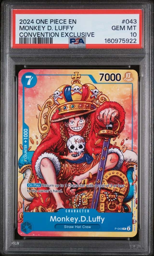 2024 ONE PIECE PROMOS CONVENTION EXCLUSIVE #043 MONKEY D. LUFFY PSA 10