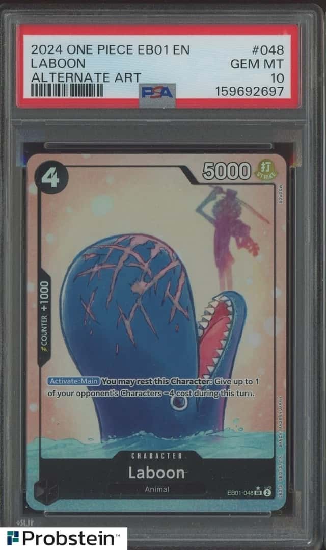 2024 One Piece EB01 EN Alternate Art #048 Laboon PSA 10 GEM MINT