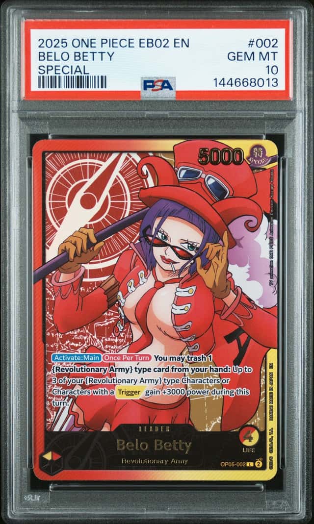 2025 One Piece EB02 EN Special #002 Belo Betty PSA 10 GEM MINT