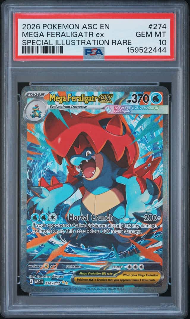 2026 Pokemon Mega Evolution Ascended Heroes Special Illustration Rare Mega Feraligatr Ex #274