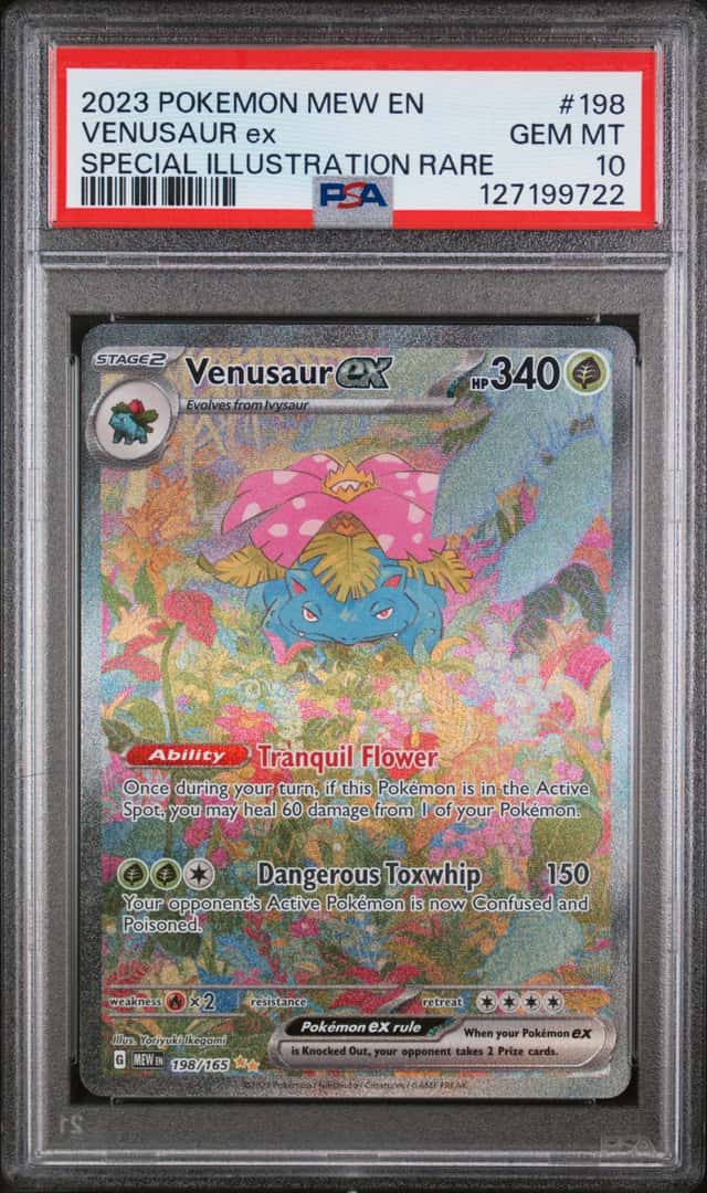 2023 Pokemon Scarlet and Violet 151 Special Illustration Rare Venusaur Ex #198